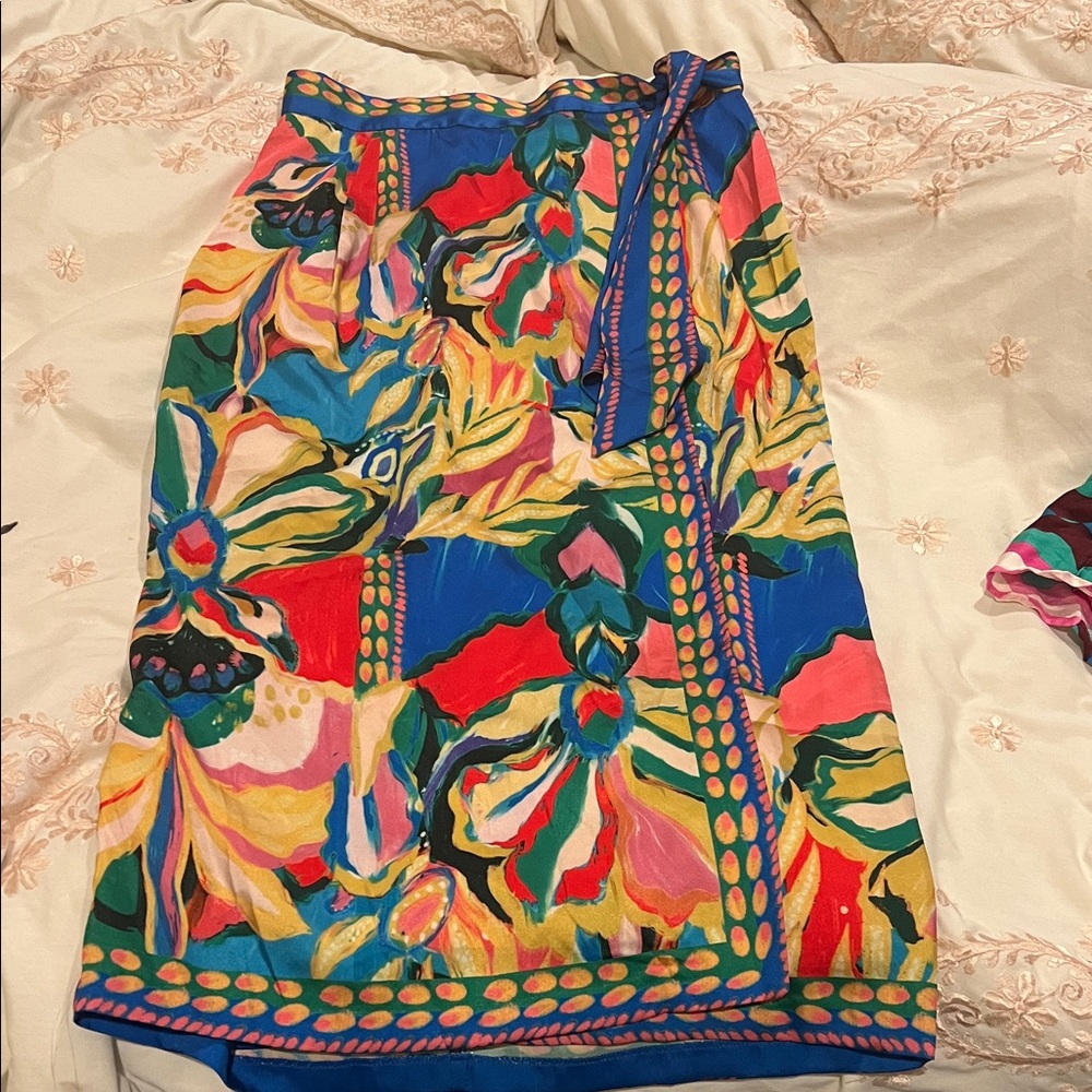 Tahari Multicolor Floral Print Pencil Skirt